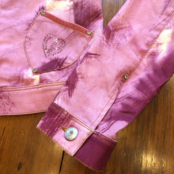 Voyage Passion pink jean jacket Italian designer - Picture 3 of 8